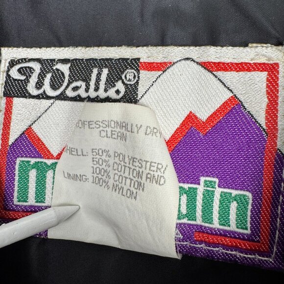 VINTAGE WALLS MOUNTAIN JACKET WESTERN AZTEC BOMBER CANVAS WORKWEAR XL USA MADE - Picture 12 of 13